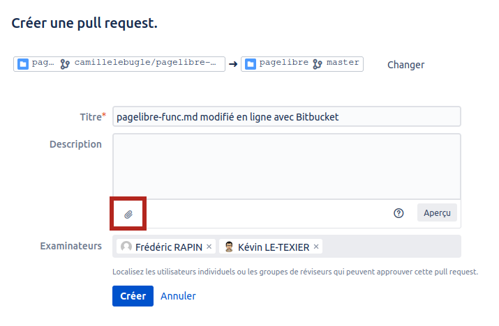 Validation de la pull request