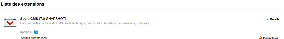 Gestionnaire d'extension
