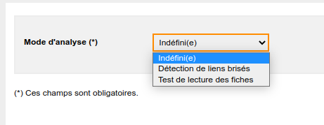 Liste de paramètres